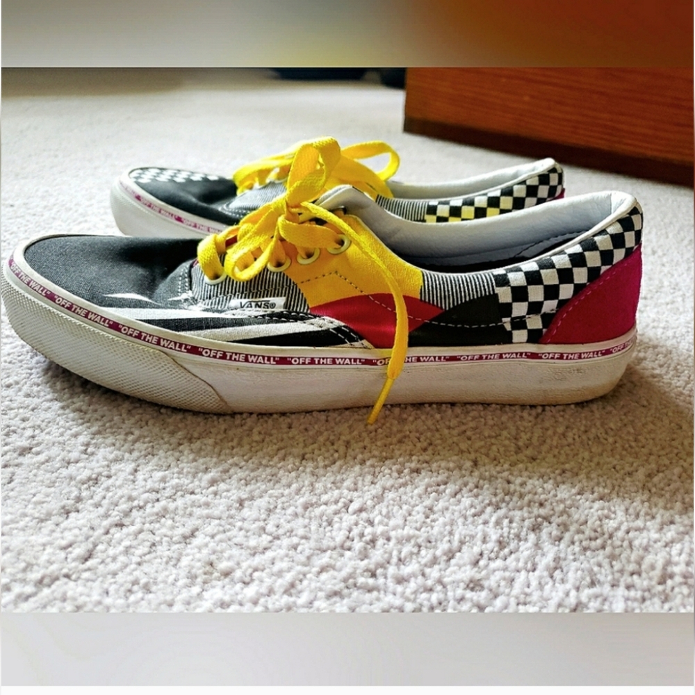 Vans Classic canvas unisex shoes checkerboard accents